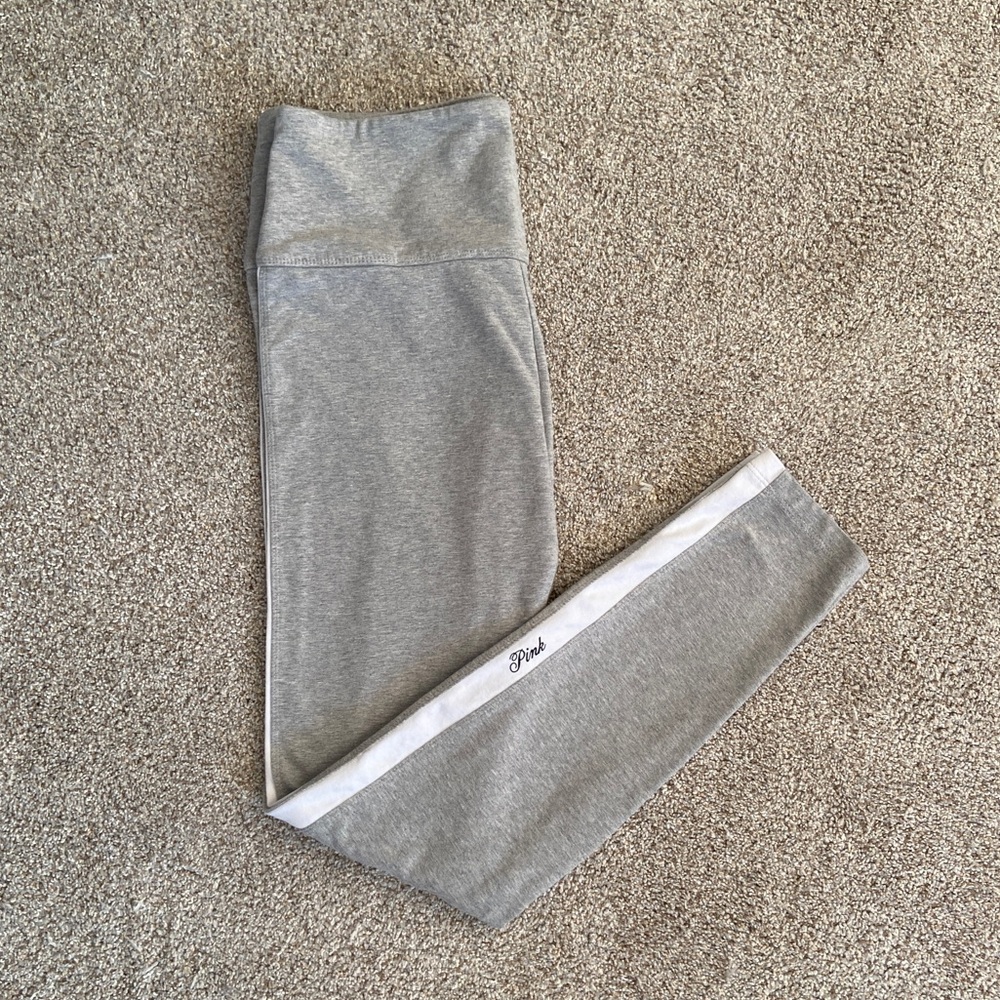 VS PINK Gray and White Leggings
